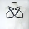 Pasy uprzężę gotycką seksowną modę punkową skórzaną gwiazdę pentagram body bondage pentacle talia Paski szelki