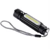 USB rechargeable T6 COB flashlight aluminium alloywaterproof torch lamp zoomable Magnet working lights outdoor emergency lamps