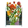 Dekorative Blumen, rostfreie Eisenlandschaft, Metall-Gartenzaunplatten für den Außenbereich, für Terrassen- und Hofkanten