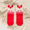 Women Socks 2023 Christmas Funny Cartoon Santa Claus Kawaii Animal Girl Cute Red Gift Striped