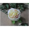 装飾的な花の花輪大きな牡丹の花の頭パーティーウォールウェディングロードLED ARCH DIY DECORATION PEONIESシルク人工フレーズDHU75