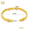 Braccialetti con ciondoli Aniid Bracciale rigido placcato africano per le donne Bracciali color oro arabo Gioielli di lusso per feste nuziali nigeriane Indi Dh67Q