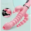 Brinquedos sexuais massageador 3 em 1 vibrador coelho à prova d' água usb magnético recarregável brinquedos de clitóris anal para mulheres casais loja