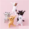 Autre organisation de stockage à domicile Conteneurs avec couvercles Cat Cat stylo étagère support d'écoute cercueil Cats de poupée de poupée
