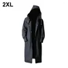 Vestes de course pluie Poncho hommes EVA noir poche hommes veste avec capuche imperméable léger pour actif Long imperméable