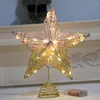 Dekoracje świąteczne świetne lodowate impreza świąteczna na świątecznym drzewie top pentagram gwiazda lekka dekoracja dekoracyjna