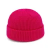 Bollkåpor Skullcap Sticked Beanie Hat Unisex Short Hip Hop Brimless Warm Cap