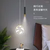 Pendelleuchten, kreative Nachttischlampe, moderner minimalistischer nordischer Raum, Schlafzimmer, Lese-LED-Licht, luxuriöser kleiner Kronleuchter