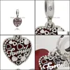 Silver Family 925 Sterling Sier Beads Charms Original for Bracelet Making 1228 T2 Drop Livrot Otkcj