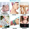 Keychains 200 Pieces Microfiber Tassel Pendants Jewelry Fiber Fringe With Caps For Keychain Straps DIY Accessories