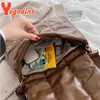 Bolsas de noite iogodlns Moda Bolsa de ombro bordada para Woen Mensageiro de couro macio FLAP SMANDO QUADRADO DEISGNER