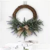 Decoratieve bloemen kransen kunstmatige slinger lavendel bloem krans deur hangende muur raam feest decoratie bruiloft delive dhcoq