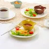 Pratos adoráveis ​​cerâmicos pequenos pratos de fruta doméstica nozes de salada em forma de salada restaurante restaurante de jantar decoração pratos de mesa de mesa