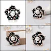 Stift broscher modes rhinestone drop emalj kristall vintage brosch blomster stift för flickor kvinnor smycken leverans otvyp