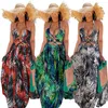 Casual Dresses Sexy Halter Beach Long Dress Women High Split Bandage Summer Boho Clothings Backless Vacation Sundresses 2023