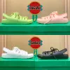Fashion Jelly Rubber Lace-up Flat Designer Sandals women slides slipper summer beach shoes luxury slippers womens sneakers