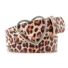 Belts Style Womens Retro Leopard Print Faux Leather Waist Belt With Alloy Geometric Buckle C