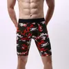 Underpants 4PCS/Lots 5XL Mens Underwear Camouflage Long Boxer Shorts Seamless Breathable Sports Workout Trunks Sleep Bottoms