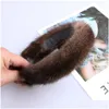 Headbands Womens Luxury Winter 100 Mink Fur Headband High Quality Real Hair Band Lady Fashion Hoop 221107 Drop Delivery Jewelry Hairj Dh5Mo