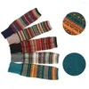 Women Socks 1 Pair Practical Bright Color Bohemia Winter Anti-Pilling Breathable