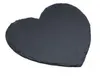 Plates Black Solid Natural Slate Heart Shaped Dinner Wedding Plate Barbecue Tray Cake Sushi Stone Cheese Pizza Flat