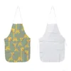 Kitchen Apron Heat Transfer Polyester Home Sublimation Blank Half Length Sleeveless Aprons Diy Creative Gift 70X48Cm Drop Delivery G Dhpwz