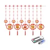 Strings Chinese String Light Ornament Hanging LED Curtain Year Lamp For Garden Outdoor Bedroom Patio Decor
