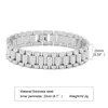 Urok Bracelets Gents Prezydent Bransoletka stalowa Zegarek zegarek dla mężczyzn Watchlink Biżuteria Złota 15 mm szerokość 88 cali Dostarcz dhnrh