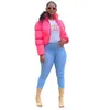 Giacche da donna Cappotto a sbuffo a maniche lunghe invernale Donna Casual Bomber solido Colletto rovesciato Capispalla Abbigliamento donna 2023 Streetwear