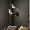 Lampa ścienna Nordic Sroki Nowoczesne kinkiet w pomieszczeniach aluminiowych do sypialni salonu