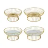 Plates Iron Wire Fruit Basket Serving Bowl Table Centerpiece Single Tier Dish For Household Kitchen Counter Cabinet