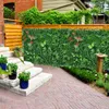 Dekorativa blommor konstgjorda häckar paneler 40x60 cm topiary faux buskar staket matta grönare vägg bakgrund dekor trädgård integritet skärm