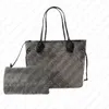 Luxury Woman Designer väskor totes aldrig fyllbar shoppingväska storlek mm handväskor med duk med zippy påse M21465