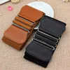 Belts Female Double Oval Pair Buckle Waistband Elastic Belt For Stretch Cinch Band Dress Coat Clothing Accessories