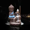 Beutelbeutel 5 Stück Räuchergefäß „Add Little Monk“ Räuchergefäß Keramik Yixing Rückfluss-Stickbrenner Buddha Lila Ton Y-Basis Teapet Heimdekoration Dro Othby