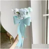 Confezione regalo bouquet bouquet flowing confezione con bowknot San Valentines Giorno pieghevole Portali per le forniture portatili a goccia Delivery Home Garden Fe Dh86r