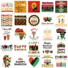 50pcs Happy Kwanzaa ملصقات التزلج على التزلج ملصقات فينيل مقاوم للماء للزلاب