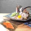 Plates Sushi Fence Decor Sashimi Decoration Japanesetray Plate Restaurant Ice Background Decorations Boat Backdrop Miniel Decorative