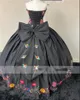 2023 Modest mexikansk broderade aftonklänningar formellt specialtillfälle älskling satinkorsett tillbaka båge quinceanera klänning söt 1238m