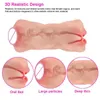 Sex toys Massager 2 in 1 Aircraft Realistic Vagina Oral Mouth Deep Throat Tpe Male Masturbator Cup Blow Job Erotic Toys for Men