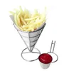 Plates Plating French Fries Stand Buffet Cone Display Baskets(Single Cup)