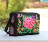 Avondtassen mooie borduurwerk vrouwen nationale driedelige zipper! Multi floral geborduurde kleine schoudercrossbody vintage canvas drager