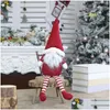 Decora￧￵es de Natal Doll Doll Long Long perna longa sueco Santa Gnome Plush Ornamentos