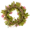 Couronnes de fleurs décoratives couronne de fleurs artificielles pivoine 16 pouces porte ronde à ressort pour le mariage avant décoration de la maison livraison directe Dhj54