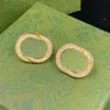 Snygga bokstäver Crystal Charm Earrings Interlocking Letter Studs Women Golden Silver Danglers Rhinestone Designer Earndrops With Bo288s