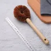 Brosses de nettoyage Huile antiadhésive brune à la noix de coco naturelle Pot à long manche Lave-vaisselle Peut accrocher le type Ménage Vente en gros