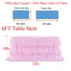 طاولة تنورة تول tutu tablecloth الوردي 3 طبقة عشاء أدوات المائدة الزفاف حفل زفاف عيد ميلاد الطفل حفل الاستحمام