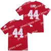 American College Football Wear Movie Football jersey 44 Forrest Gump Tom Hanks Vintage Red Stitched Film Top Quality Size S-3XL