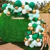 Inne dekoracyjne naklejki Zielony balon łuk Garland Zestaw Wild One Jungle Safari Dekoracja przyjęcia urodzin