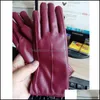 Five Fingers Gloves 1 Pairs Leather Driving Touch Sn Windproof Waterproof Synthetic Women Solid Color Fl Fingers1 289 Q2 Drop Delive Otbsi